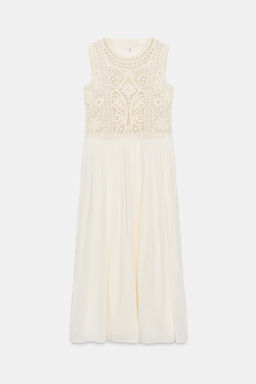 VESTIDO MIDI BORDADO ZW COLLECTION / Crudo - Zara фото 6
