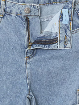 Beli Ayarlanabilir Lastikli K?z ?ocuk Jean Pantolon - Waikiki фото 4