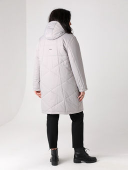 24320 Пальто дем. серый - Dizzyway фото 3