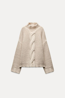 CABLE KNIT SWEATER - Zara фото 5