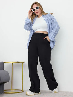 Брюки палаццо классические на резинке