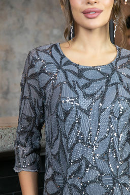 Платье Объятие ночи (серое) П11563 - Lt collection фото 3