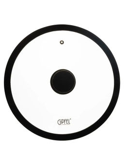 1039 GIPFEL Крышка стеклянная MOORE 26см с силиконовым ободом Цвет: темно-серый,