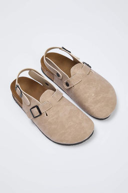 Bej Toka Detayl? Nubuk Sabo Kad?n Sandalet TAKAW26SD00000