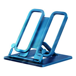 Цена за 1 шт. Подставка для книг пластиковая ErichKrause Base, Ice Metallic, синий