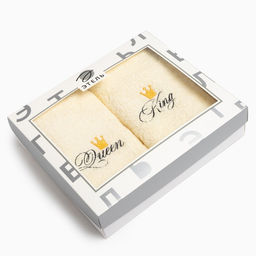 Набор полотенец Queen & King 35х50 см-2 шт, 100% хлопок, 350 г/м2 - Этель фото 7