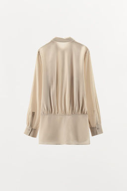 100% VISCOSE SHIRT WITH PLEATS - Zara фото 8