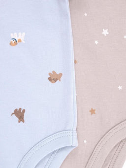 К 6543-2уп/лучшие друзья,красивые звездочки набор полукомбинезон (боди) яс