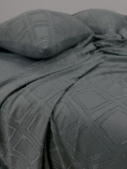 Постельное белье из Полисатина Жаккард ПСЖ-002 темно-серый - Viola фото 2