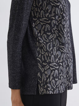 Bisiklet Yaka Desenli Bluz