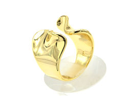 Кольцо Волна, золотистое