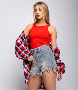 Джинсовые шорты #КТ6322, голубой