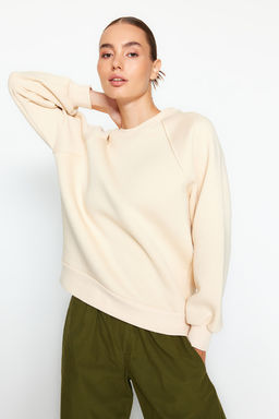 TRENDYOLMILLA Bordo Relaxed/Rahat Kal?p Basic Reglan Kol Bisiklet Yaka Orme Sweatshirt TWOAW24SW00104 фото 21