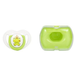 Ортодонтическая силиконовая пустышка с боксом для хранения 0+, лягушка 7123992