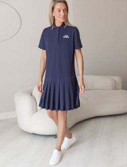 Платье-поло из фактурного трикотажа - Vilatte фото 5