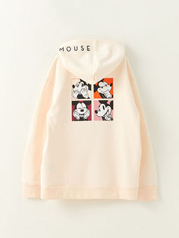 Kap??onlu Mickey Mouse Bask?l? Uzun Kollu K?z ?ocuk Sweatshirt - Waikiki фото 2