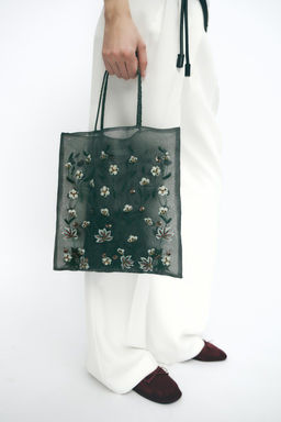 EMBROIDERED FABRIC BAG - Zara фото 2