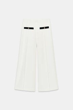 PANTAL?N CULOTTE TEXTURA / Crudo / Marino - Zara фото 6