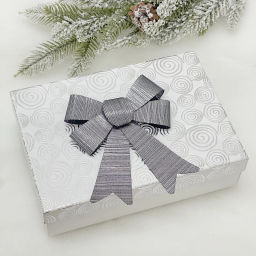 Цена за 2 шт. Бант на ёлку "Элегант" 13*18 см (набор 2 шт), Черная ночь