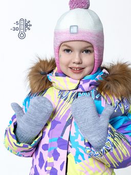 Варежки 14з12623 светло-серый