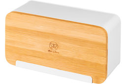 Хлебница 33*18*13 см Белая с бамбуковой крышкой-доской - Elan gallery фото 8