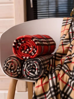 Флисовый плед 130x160 см с принтом PF130, двусторонний: Для дома, дивана, пикника, машины, путешествий - Bio-Line