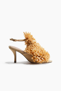 Sandalias de tac?n con pomp?n