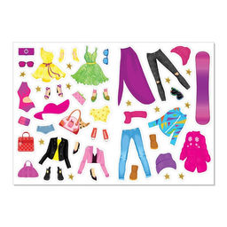 Наклейки Наряди куколку. Времена года, 12 стр.