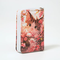 Кошелёк детский Выбражулька «Кот в цветочках», на молнии, разноцветный