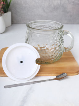 Кружка 350 мл с ложкой и крышкой Мишка / 5043 /уп 60/* - Галеонтрейд фото 3