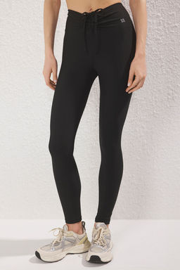 TRENDYOLMILLA Siyah Buzgulu ve Baglamal? Reflektor Detayl? Tam Boy Orme Spor Tayt THMSS25TY00019 фото 3