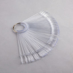 Палитра для лаков на кольце, 50 ногтей, форма овал, прозрачная