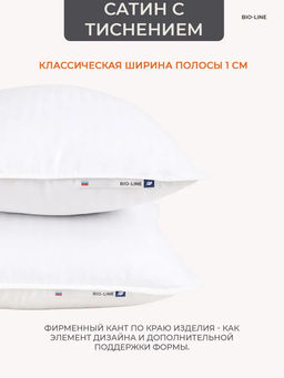 Наперник NP 50х70 на молнии для подушки Bio-Line, сатин, на молнии набор из 2 штук
