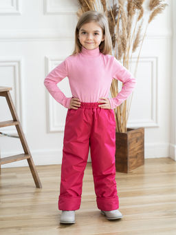 Брюки на поясе осенне-весенние малина (146, 72)