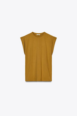 DROP SHOULDER TEXTURED T-SHIRT - Zara фото 12