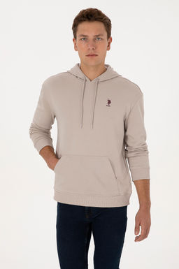 Erkek Comfort Fit Kap__onlu Ta_ Basic Sweatshirt