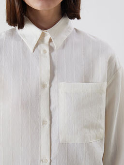 Dokulu Oversize Kad?n G?mlek Tunik