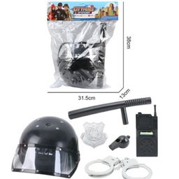 Игровой набор "Полицейский" с каской, 6 предм. (2190366) в пакете 38*31,5см