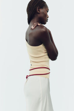 DRAPED KNIT ASYMMETRIC TOP - Zara фото 8