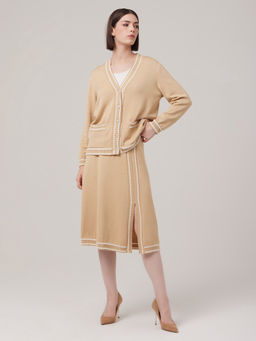 Кардиган женский 1231154001 beige/white