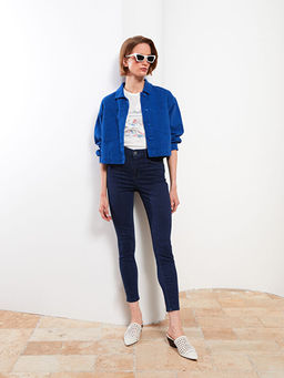 Y?ksek Bel Mercury Skinny Fit D?z Cep Detayl? Kad?n Jean Pantolon