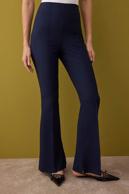 Lacivert Flare Kal?p Nervurlu Pantolon TWOAW26PL00043 - Trendyolmilla фото 3