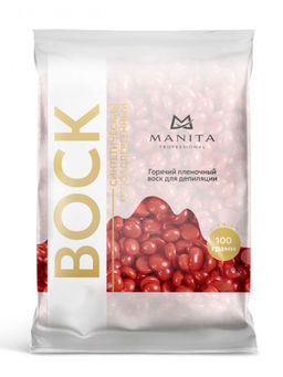 Manita Professional Воск для депиляции в гранулах синтетический, клубника, 100 г фото 4