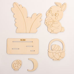 Цена за 2 шт. Заготовки для творчества. Роспись по дереву Зайчик