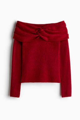 Jersey off-the-shoulder