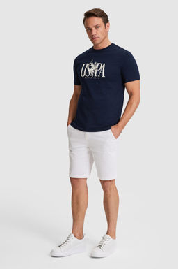 Erkek Lacivert Regular Fit Bisiklet Yaka Ti__rt