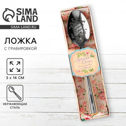 Ложка чайная с гравировкой Лучшая дочка, в подарочной коробке, 3?14 см