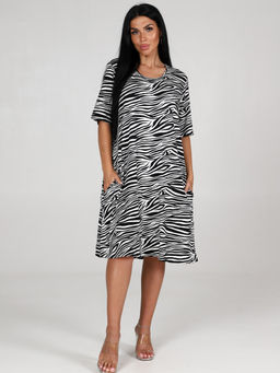 937 ПЛАТЬЕ ЖЕНСКОЕ (Черно-белый) - А-дина фото 2