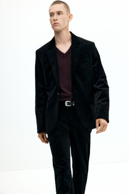 Pantal?n de traje de terciopelo Regular Fit - H&m фото 4