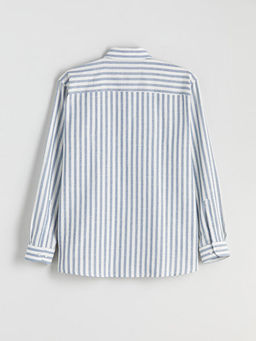 Regular Fit Uzun Kollu ?izgili Erkek G?mlek